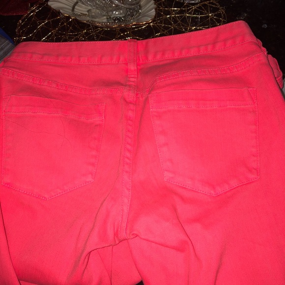 Bright peach J.Crew matchstick jeans - Picture 4 of 4